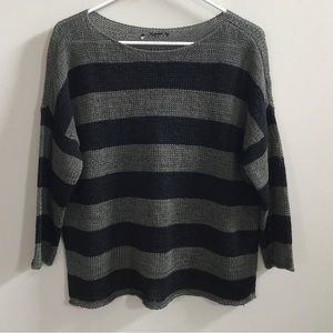 Eileen Fisher Stripe Organic Cotton Sweater Size Small